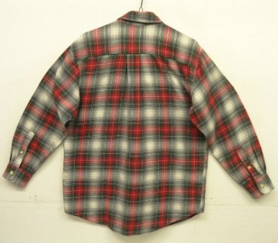 画像3: 90'S J.CREW 旧タグ 長袖 フランネルシャツ オンブレチェック (VINTAGE)