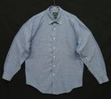 90'S J.CREW 旧タグ 長袖 シャンブレー ワークシャツ ブルー USA製 (VINTAGE)