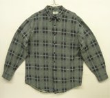 90'S J.CREW 旧タグ 長袖 プリントフランネル ワークシャツ チェック柄 (VINTAGE)
