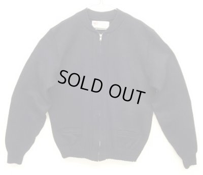 画像1: 80'S SAN FRANCISCO KNITTING MILLS ウール フルジップニット ネイビー USA製 (VINTAGE)