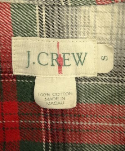 画像2: 90'S J.CREW 旧タグ 長袖 フランネルシャツ オンブレチェック (VINTAGE)