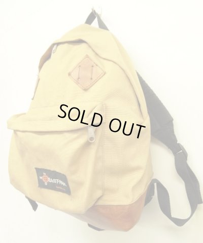 画像2: 70'S EASTPAK "NEWSタグ" ボトムレザー ナイロン バックパック ベージュ USA製 (VINTAGE)