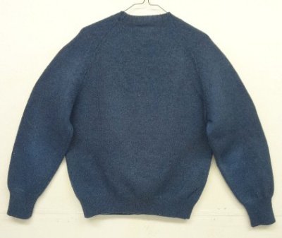画像3: 70'S TOWNCRAFT ラグランスリーブ クルーネックニット ブルー (VINTAGE)