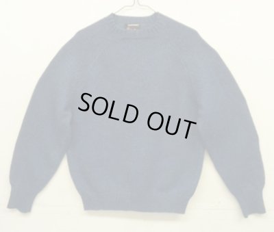 画像1: 70'S TOWNCRAFT ラグランスリーブ クルーネックニット ブルー (VINTAGE)