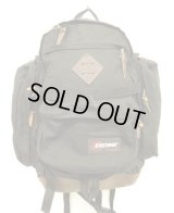 80'S EASTPAK 旧タグ 両サイド収納付き ボトムレザー ナイロン バックパック ブラック USA製 (VINTAGE)