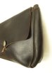 画像5: FERNAND LEATHER "CLUTCH BAG" コンチョボタン付き レザー クラッチバッグ ブラック（茶芯） USA製 (VINTAGE)