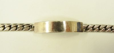 画像3: シルバー925 IDブレスレット シルバー メキシコ(TAXCO)製 (VINTAGE)