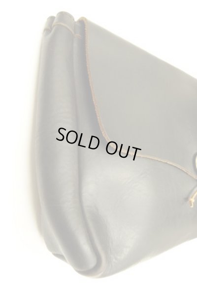 画像3: FERNAND LEATHER "CLUTCH BAG" コンチョボタン付き レザー クラッチバッグ ブラック（茶芯） USA製 (VINTAGE)