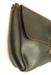 画像3: FERNAND LEATHER "CLUTCH BAG" コンチョボタン付き レザー クラッチバッグ ブラック（茶芯） USA製 (VINTAGE)