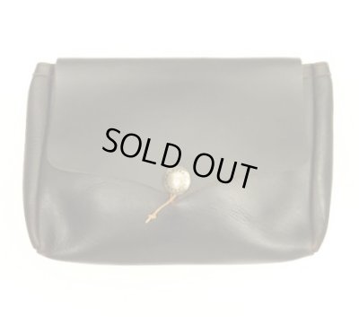 画像1: FERNAND LEATHER "CLUTCH BAG" コンチョボタン付き レザー クラッチバッグ ブラック（茶芯） USA製 (VINTAGE)
