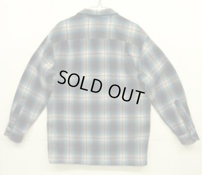 画像3: 00'S PENDLETON "BOARD SHIRT" ウール オープンカラーシャツ オンブレチェック (MINT CONDITION)