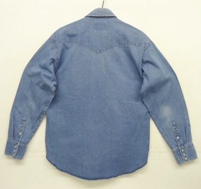 画像3: 00'S WRANGLER "MS70119" デニム ウエスタンシャツ ライトインディゴ (VINTAGE)