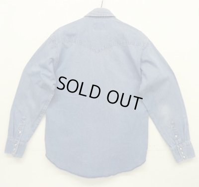 画像3: 00'S WRANGLER "MS70119" デニム ウエスタンシャツ ライトインディゴ (VINTAGE)