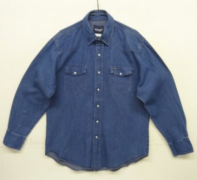 画像1: 00'S WRANGLER "MS70119" デニム ウエスタンシャツ インディゴ (VINTAGE)