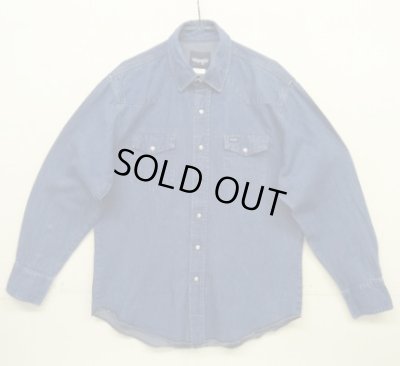 画像1: 00'S WRANGLER "MS70119" デニム ウエスタンシャツ インディゴ (VINTAGE)