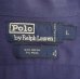 画像2: 90'S RALPH LAUREN レーヨン/ウール 長袖 オープンカラーシャツ ネイビー (VINTAGE) (2)