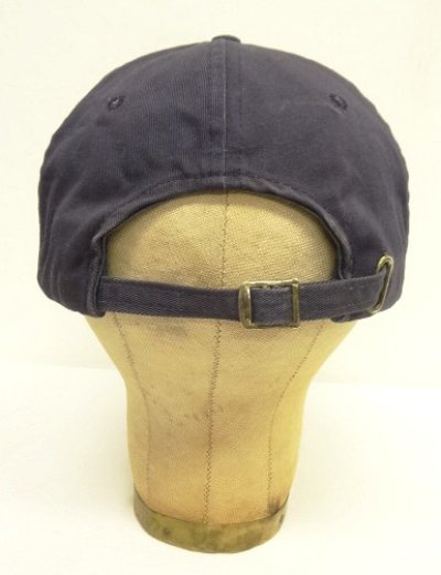 画像4: 90'S RALPH LAUREN クレストロゴ ベースボールキャップ ネイビー USA製 (VINTAGE)