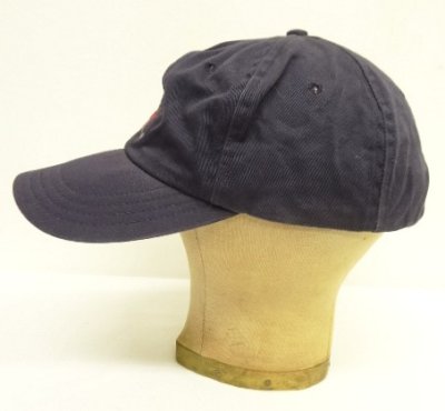 画像3: 90'S RALPH LAUREN クレストロゴ ベースボールキャップ ネイビー USA製 (VINTAGE)