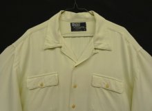 他の写真1: 90'S RALPH LAUREN レーヨン 長袖 オープンカラーシャツ オフホワイト USA製 (VINTAGE)