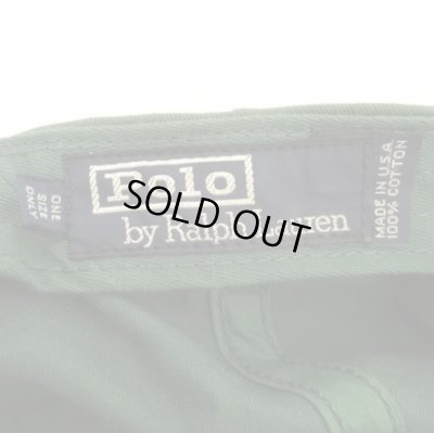 画像6: 90'S RALPH LAUREN クレストロゴ ベースボールキャップ グリーン USA製 (VINTAGE)