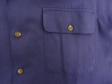 他の写真2: 90'S RALPH LAUREN レーヨン/ウール 長袖 オープンカラーシャツ ネイビー (VINTAGE)
