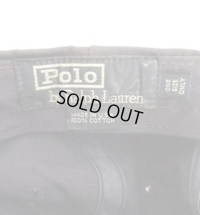 画像6: 90'S RALPH LAUREN クレストロゴ ベースボールキャップ ネイビー USA製 (VINTAGE)