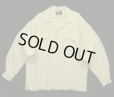 90'S RALPH LAUREN レーヨン 長袖 オープンカラーシャツ オフホワイト USA製 (VINTAGE)