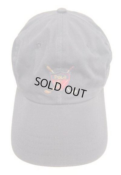 画像2: 90'S RALPH LAUREN クレストロゴ ベースボールキャップ ネイビー USA製 (VINTAGE)