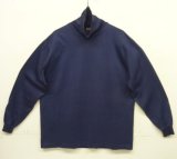 90'S CROSS CREEK タートルネック 長袖 Tシャツ ネイビー USA製 (VINTAGE)