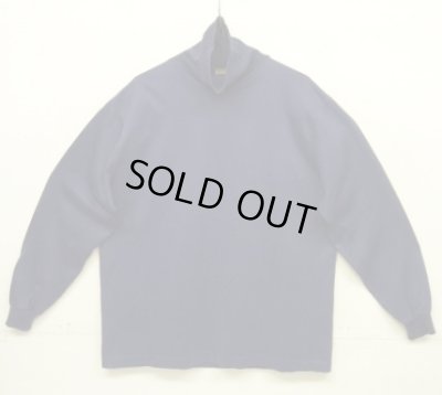 画像1: 90'S CROSS CREEK タートルネック 長袖 Tシャツ ネイビー USA製 (VINTAGE)