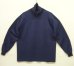 画像1: 90'S CROSS CREEK タートルネック 長袖 Tシャツ ネイビー USA製 (VINTAGE) (1)