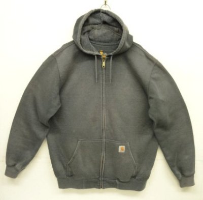 画像1: CARHARTT フルジップ スウェット パーカー フェードチャコール (VINTAGE)