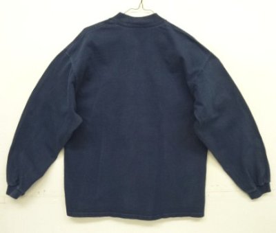 画像4: 90'S NIKE 白タグ モックネック 長袖 Tシャツ ネイビー USA製 (VINTAGE)