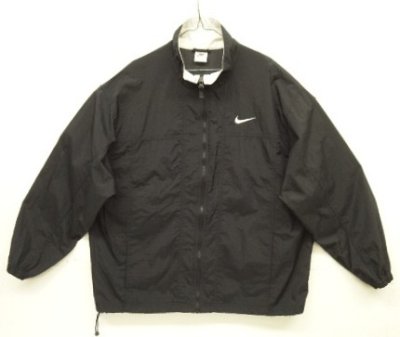 画像1: 90'S NIKE 白タグ ナイロンジャケット ブラック (VINTAGE)