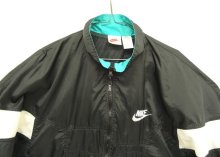 他の写真1: 90'S NIKE 銀タグ 裏地付き ナイロンジャケット ブラック/ホワイト/ターコイズ (VINTAGE)