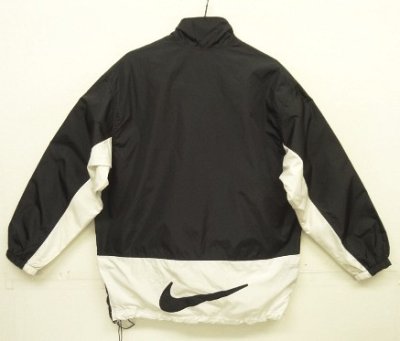 画像4: 90'S NIKE 白タグ 裏地付き ナイロンジャケット ブラック/ホワイト (VINTAGE)