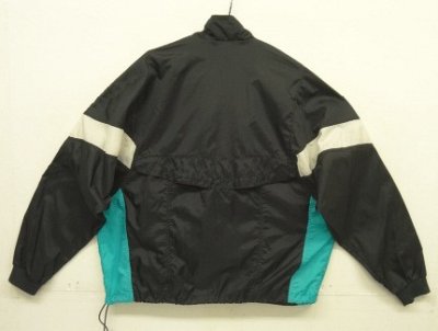 画像4: 90'S NIKE 銀タグ 裏地付き ナイロンジャケット ブラック/ホワイト/ターコイズ (VINTAGE)
