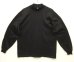 画像1: 90'S LANDS' END モックネック 長袖 Tシャツ ブラック USA製 (VINTAGE) (1)