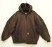 画像1: CARHARTT 裏地サーマル プルオーバー ダブルフェイスパーカー フェードブラウン (VINTAGE) (1)
