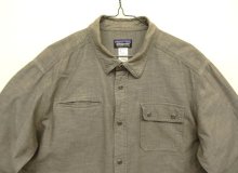 他の写真1: PATAGONIA メタルボタン マチ付き 長袖 シャンブレーシャツ ブラウン (USED)