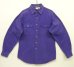 画像1: 80'S PATAGONIA Rマークデカタグ キャンバス 長袖 ワークシャツ パープル 香港製 (VINTAGE) (1)