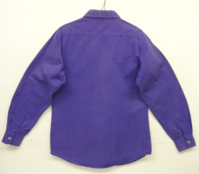 画像3: 80'S PATAGONIA Rマークデカタグ キャンバス 長袖 ワークシャツ パープル 香港製 (VINTAGE)