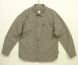 PATAGONIA メタルボタン マチ付き 長袖 シャンブレーシャツ ブラウン (USED)