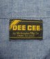 画像2: 70'S WASHINGTON DEE CEE コットン100% 長袖 シャンブレーシャツ ブルー USA製 (VINTAGE) (2)