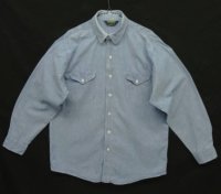 80'S OSH KOSH B'GOSH 三角タグ コットン100% 長袖 シャンブレーシャツ ブルー (VINTAGE)
