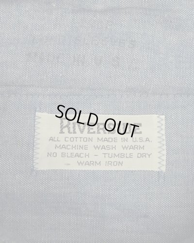画像2: 60'S RIVERSIDE コットン100% 長袖 シャンブレーシャツ ブルー USA製 (DEADSTOCK)