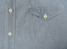 他の写真2: 80'S OSH KOSH B'GOSH 三角タグ コットン100% 長袖 シャンブレーシャツ ブルー (VINTAGE)