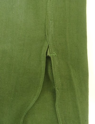 画像4: 50'S スウェーデン軍 M55 初期モデル スタンドカラーシャツ ダークグリーン (DEADSTOCK)