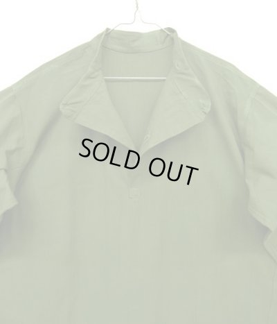 画像3: 50'S スウェーデン軍 M55 初期モデル スタンドカラーシャツ ダークグリーン (DEADSTOCK)