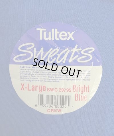 画像3: 80'S TULTEX ラグランスリーブ クルーネック スウェットシャツ ブルー USA製 (DEADSTOCK)